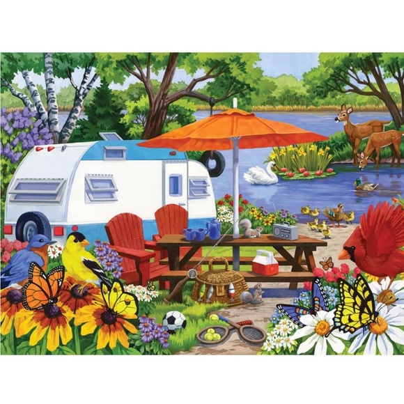 Bits and Pieces The Old Campground 300 Pieces Jigsaw Puzzle by Artist Nancy NWT - Picture 2 of 7